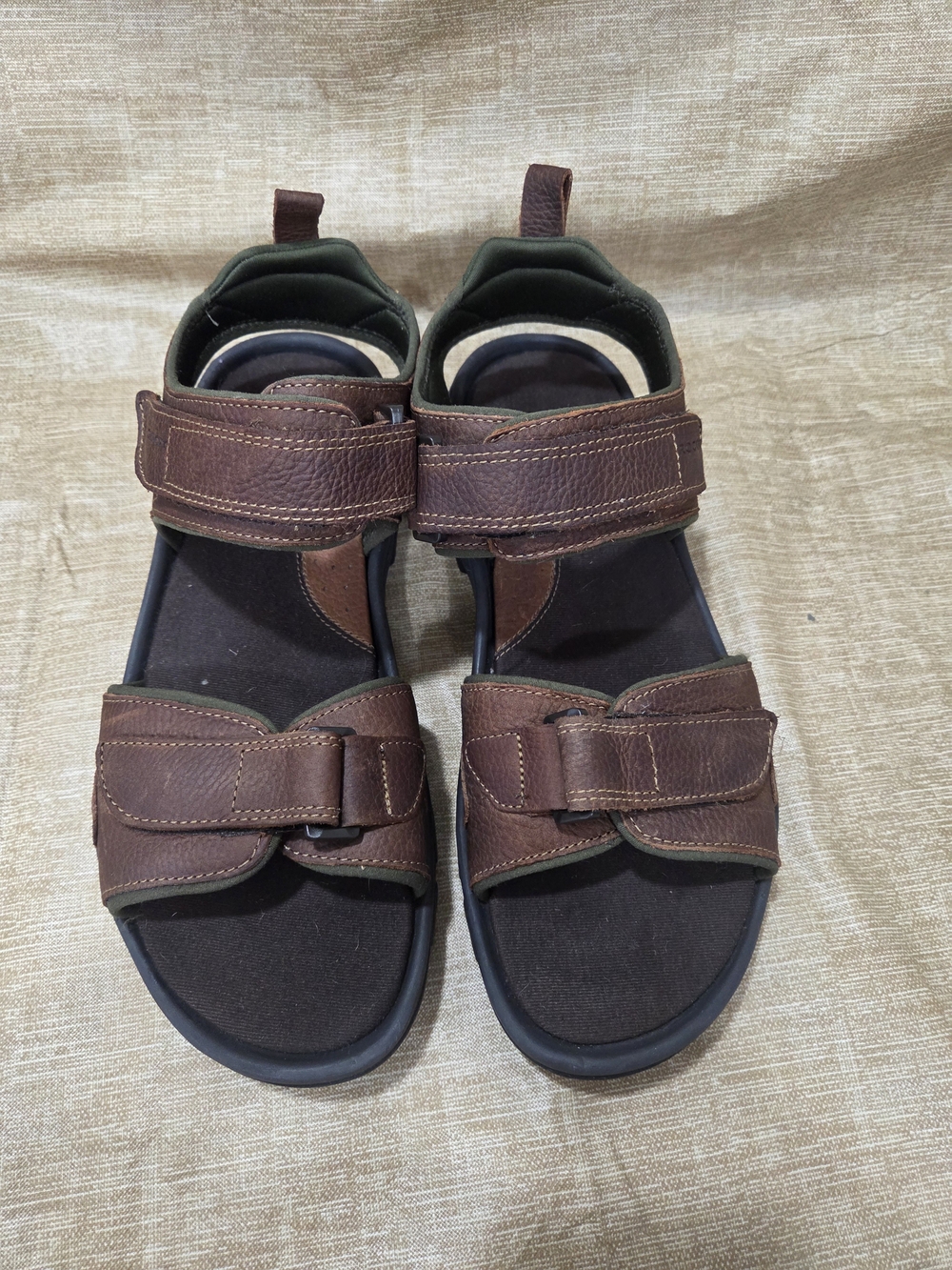 Rockport Men's Brown Leather Adjustable Strap Sandals V76682 Size 11